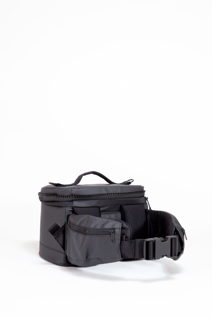 Wayks Cube Compact Camera Cooler Bag Sleek Black Back Angled