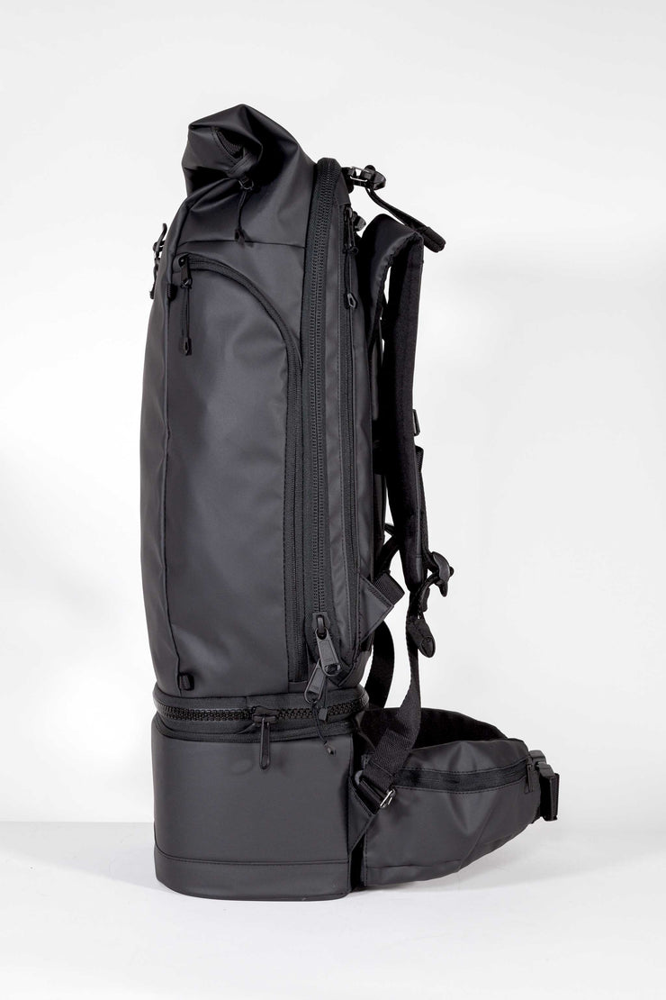 WayksOne Travel Backpack Compact Sleek Black Left