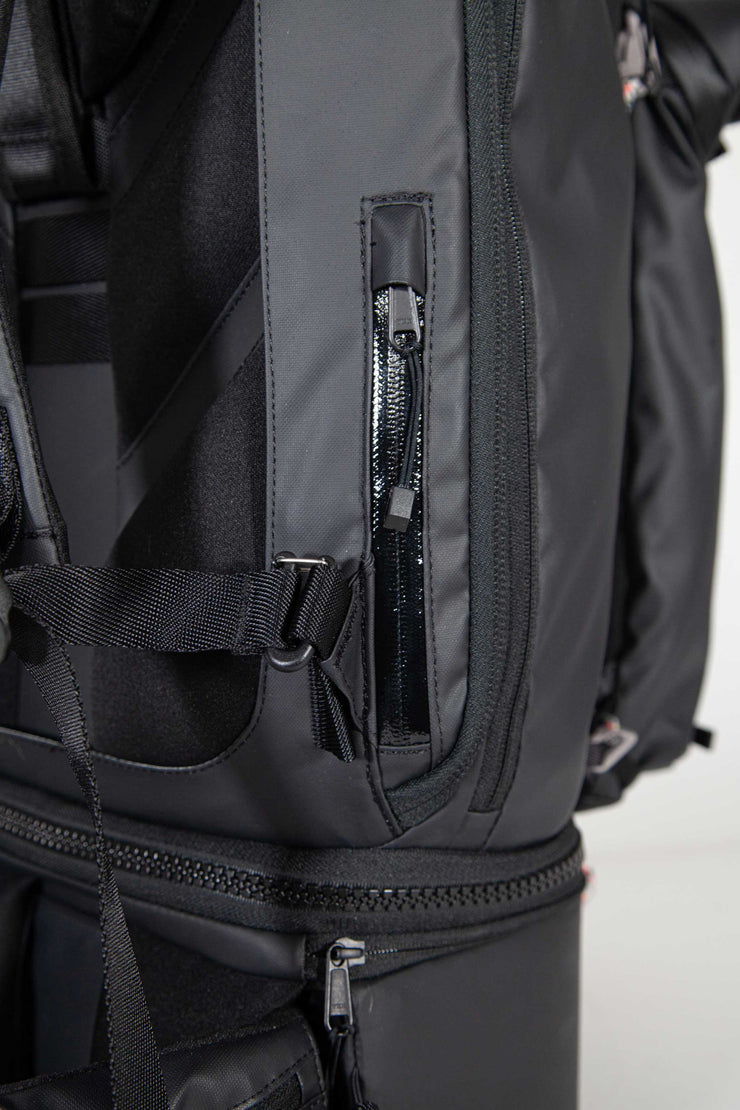 WayksOne Travel Backpack Compact Sleek Black Back Pocket