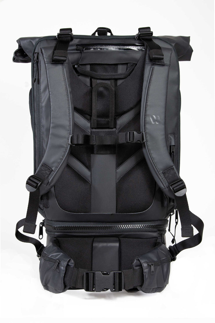WayksOne Travel Backpack Original Sleek Black Back