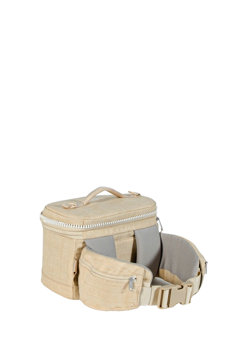 Wayks Cube Compact Camera Cooler Bag Sand Back Angled#colour_sand