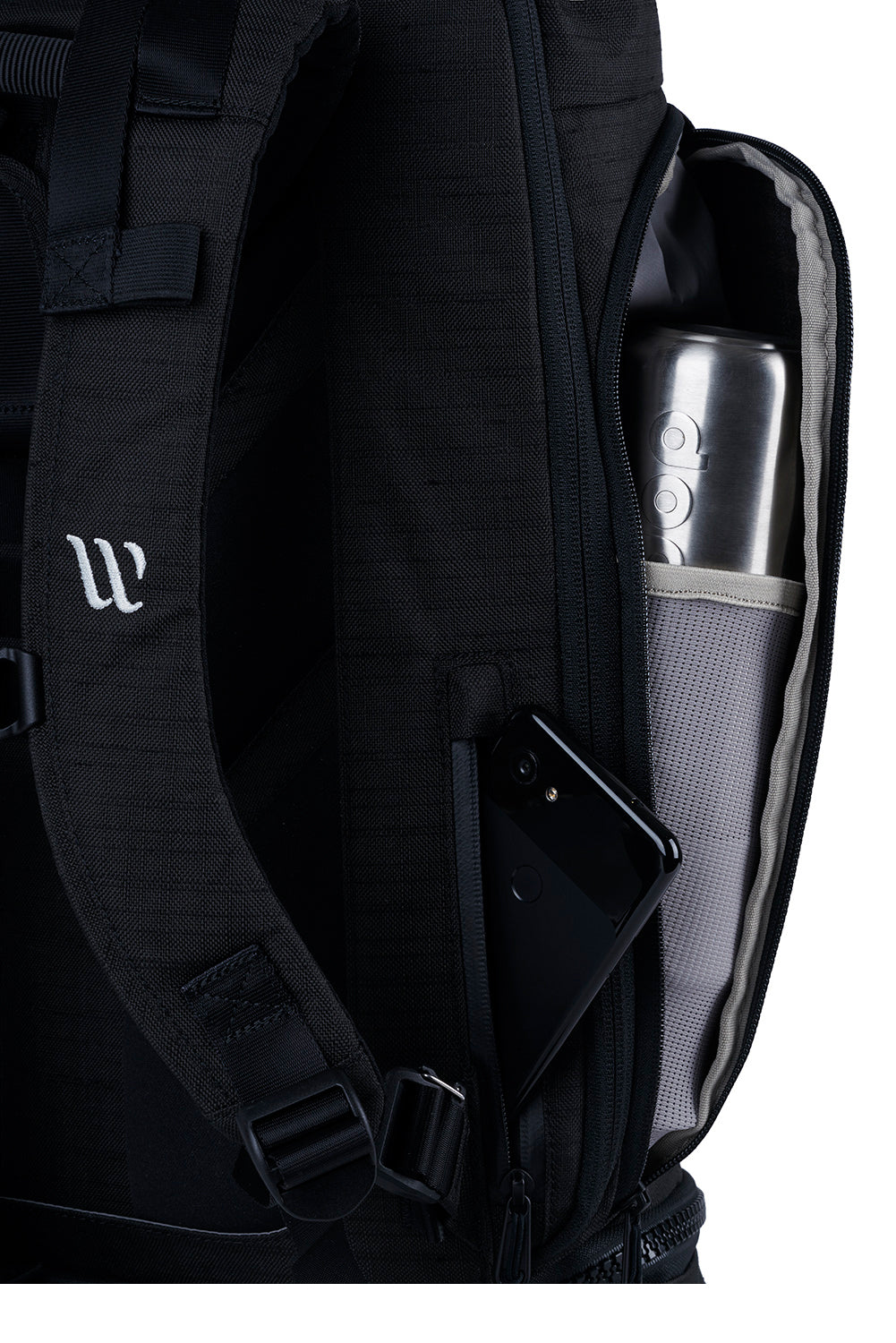 WayksOne Day Pack Compact black Bottle Pocket#colour_black