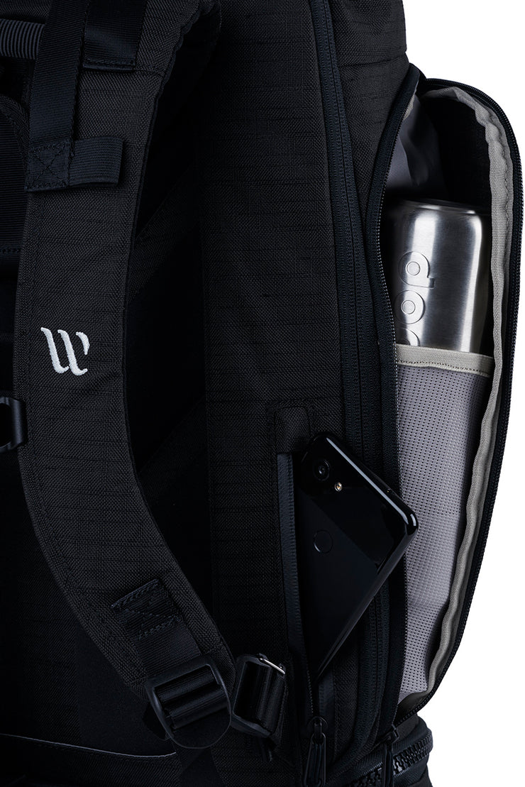 WayksOne Travel Backpack Original black Bottle Pocket