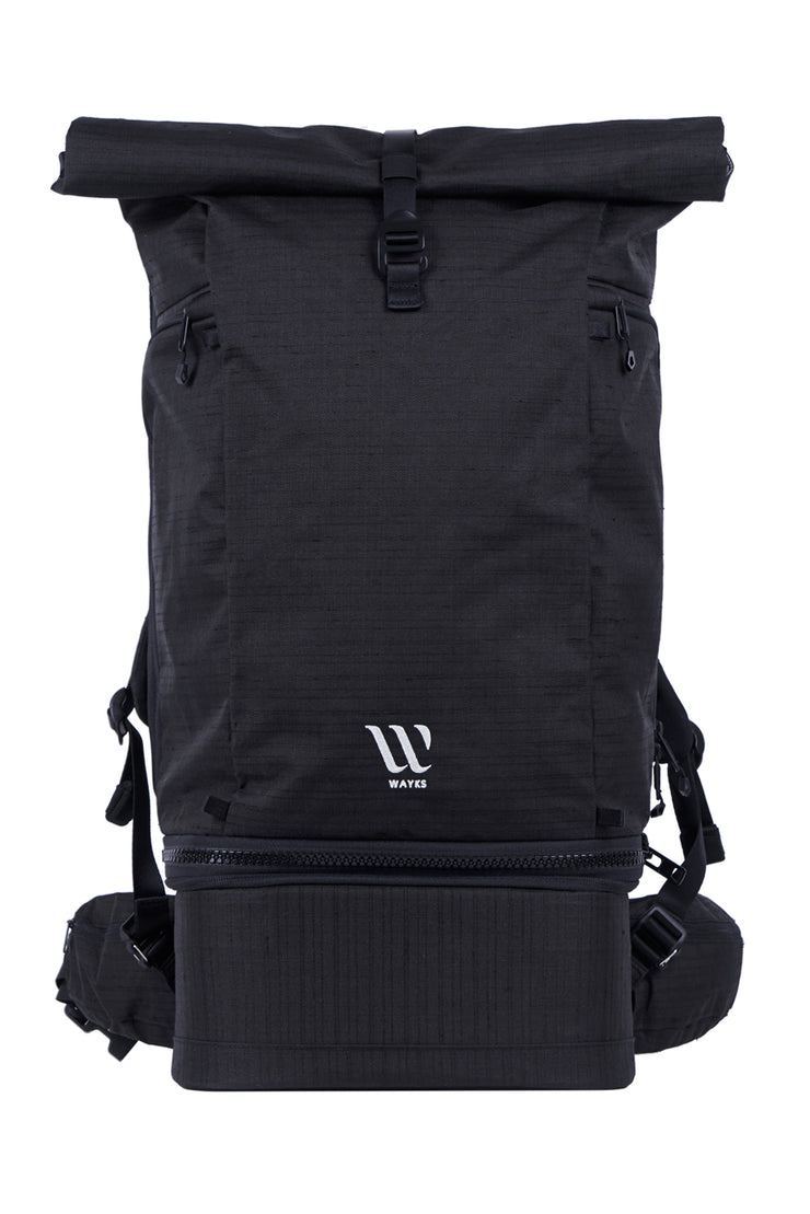 WayksOne Travel Backpack Original Black Front
