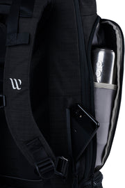 WayksOne Travel Backpack Compact black Bottle Pocket#colour_black