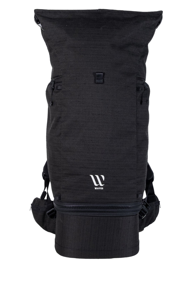 WayksOne Travel Backpack Compact black Top Filled