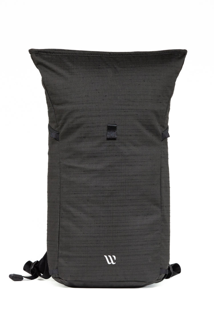 Wayks Day Pack Mini black Front Unrolled#colour_black