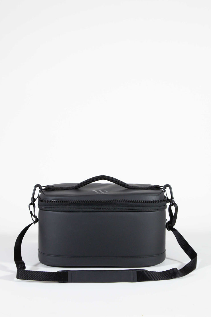 Wayks Cube Camera Cooler Bag Sleek Black Front with strap