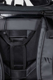 WayksOne Travel Backpack Compact Sleek Black Top Pocket#colour_sleek-black