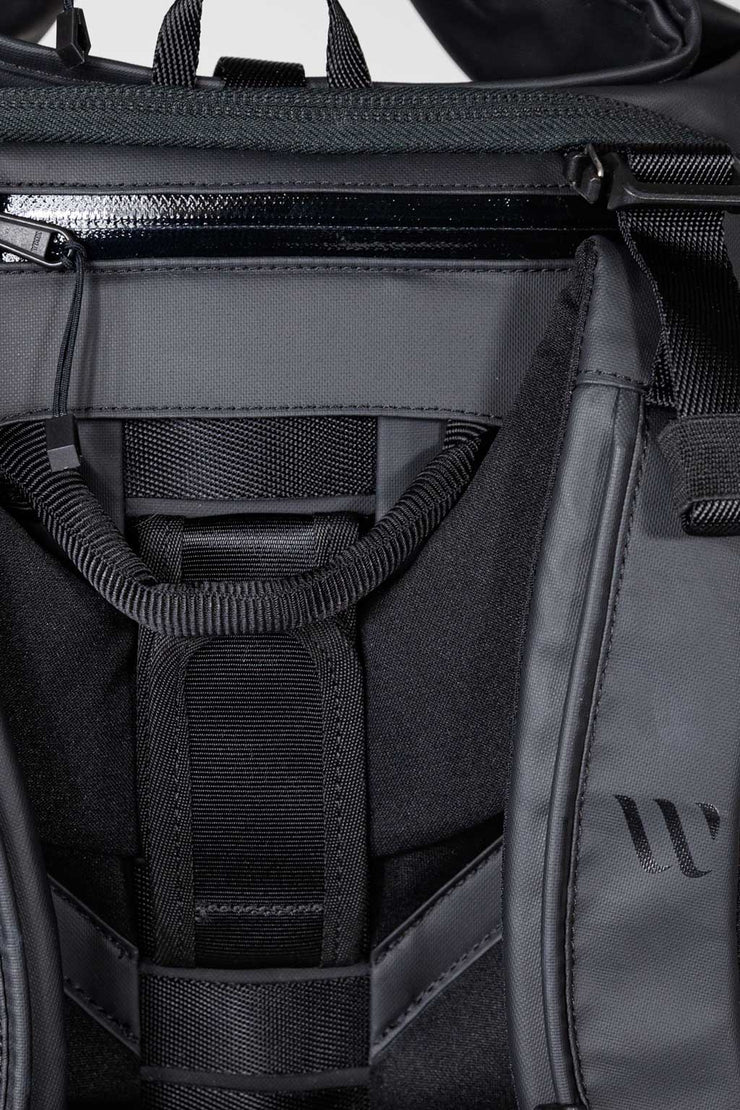 WayksOne Travel Backpack Original Sleek Black Top Pocket