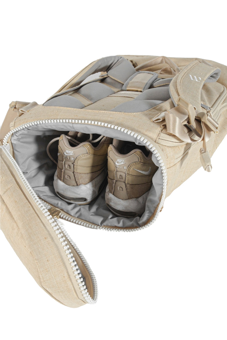 WayksOne Travel Backpack Original Sand Shoe Compartment