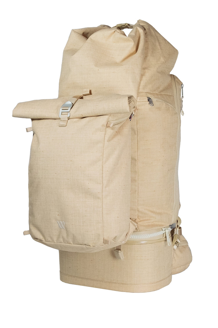 WayksOne Travel Backpack Original Sand Day Pack Mini Attached