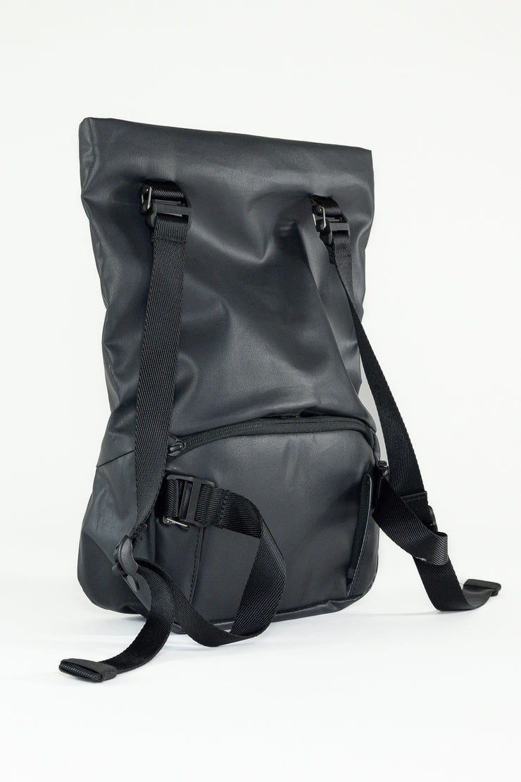 Wayks Sling sleek black Backpack Back Angled