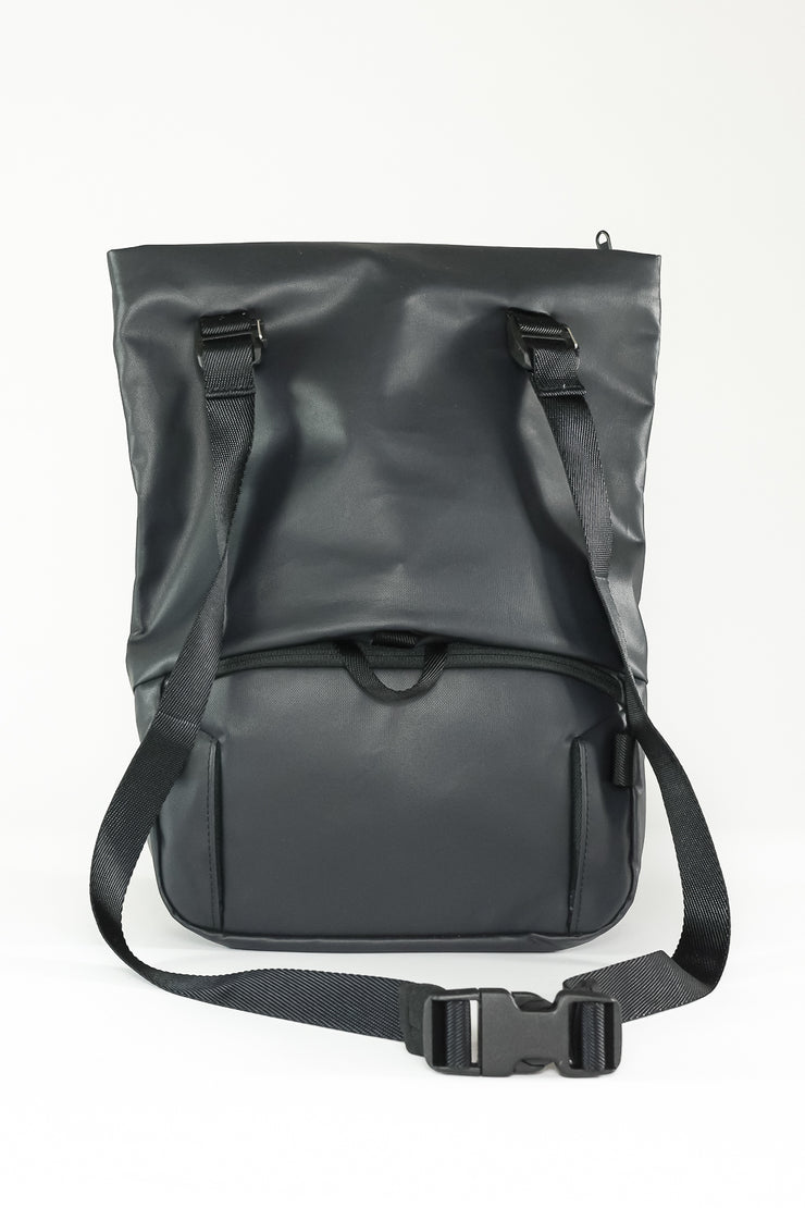 Wayks Sling sleek black Tote Bag Back