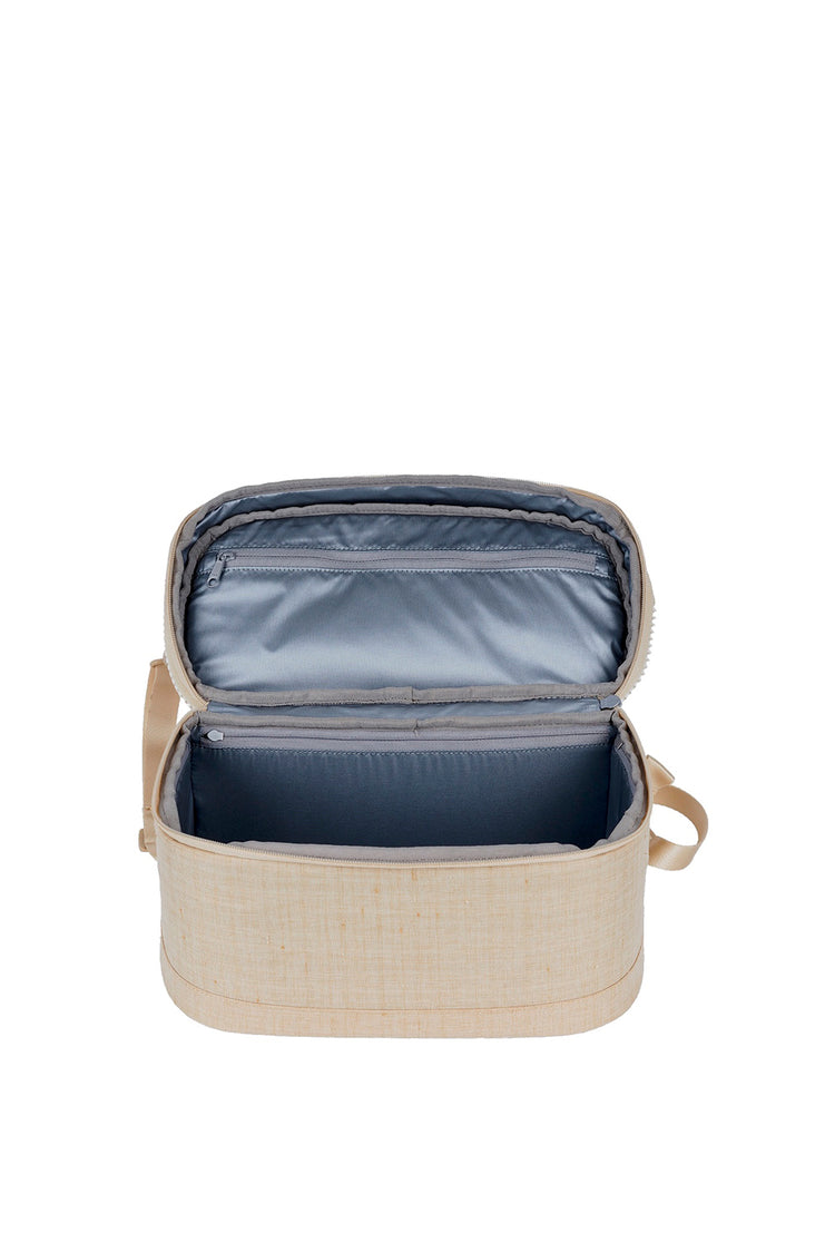 Wayks Cube Camera Cooler Bag Sand Front Open#colour_sand