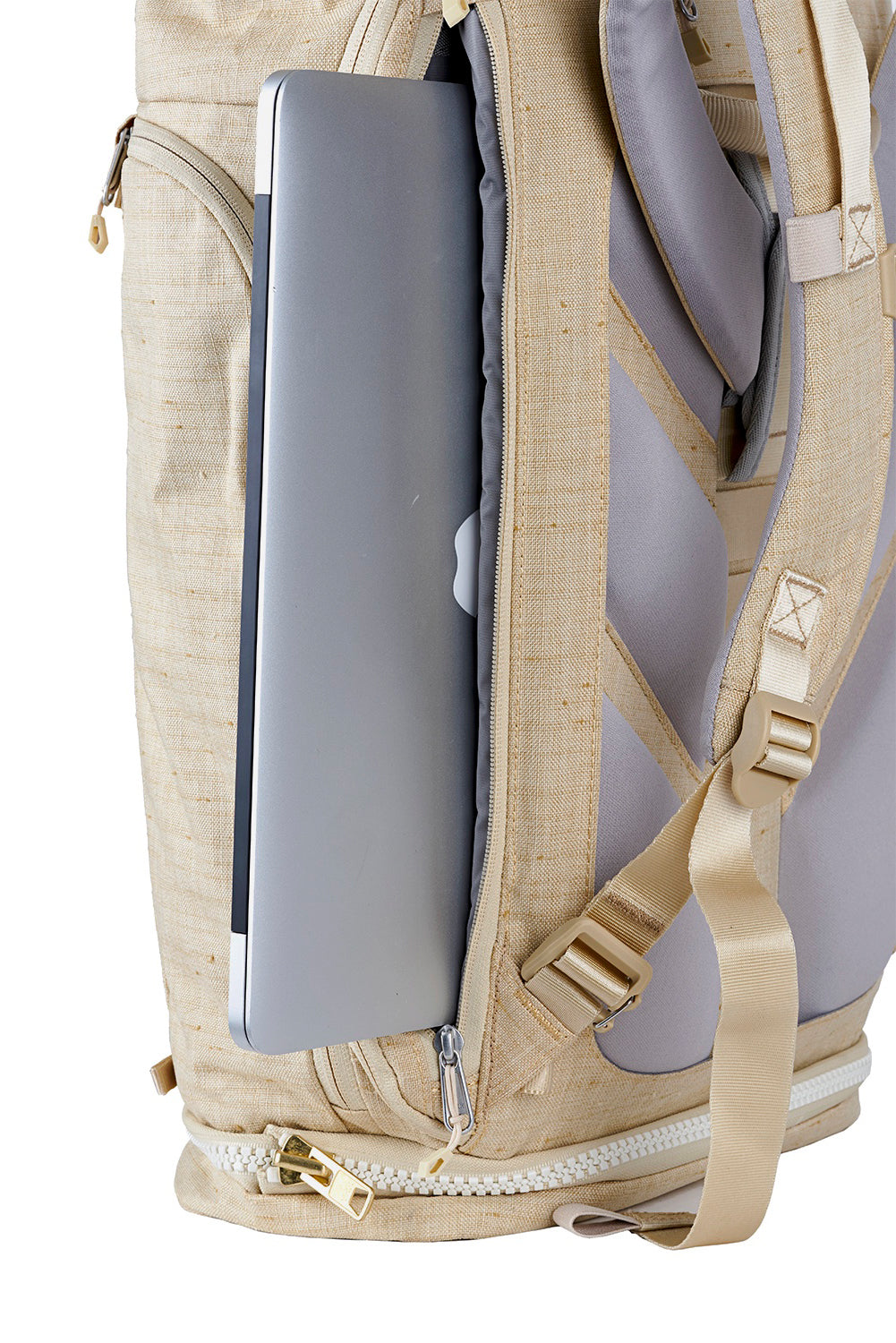 WayksOne Day Pack Original Sand Laptop Compartment#colour_sand