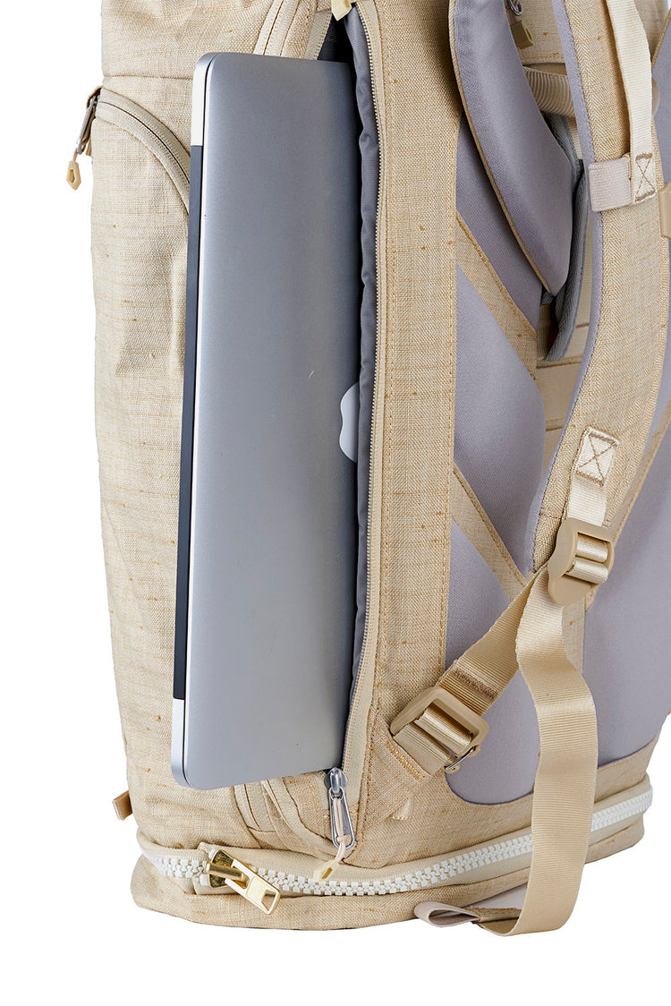 WayksOne Day Pack Original Sand Laptop Compartment#colour_sand
