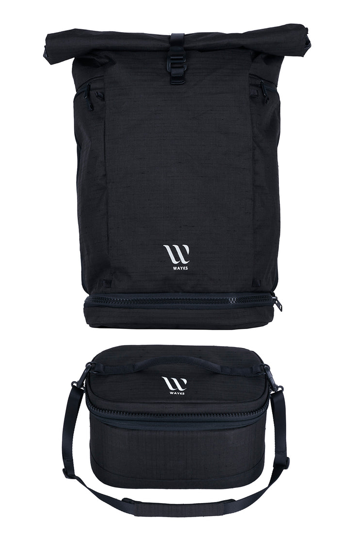 WayksOne Travel Backpack Original black Split