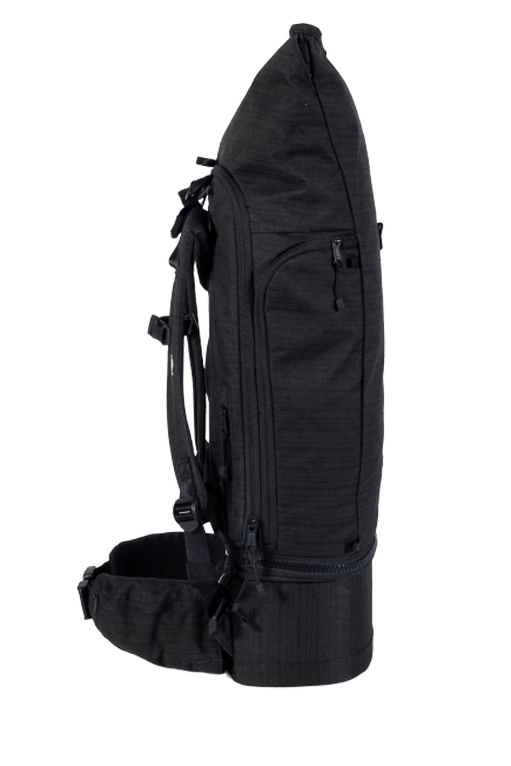 WayksOne Travel Backpack Compact black Top Filled Side