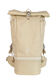 WayksOne Travel Backpack Compact Sand Front#colour_sand